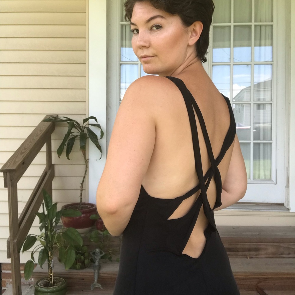 Slinky black dress
